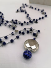 Carica l'immagine nel visualizzatore di Gallery, Collana "Le catenelle" - blu Cina - Large