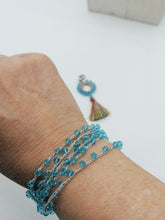 Carica l'immagine nel visualizzatore di Gallery, Collana "Le catenelle" -azzurro - Medium