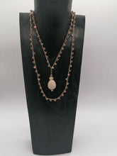 Carica l'immagine nel visualizzatore di Gallery, Collana "Le Catenelle" oro rosa e ceramica