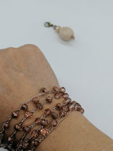 Carica l'immagine nel visualizzatore di Gallery, Collana "Le Catenelle" oro rosa e ceramica