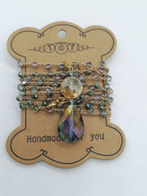 Carica l'immagine nel visualizzatore di Gallery, Collana "Le Catenelle" azzurro e oro