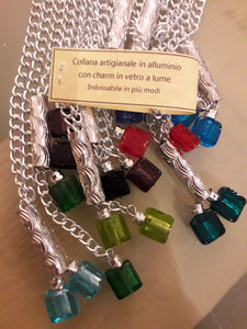 Collana alluminio e vetro a lume - tra il dire e il fare