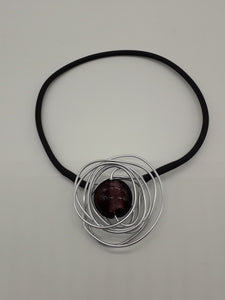 Collana Le Modellabili - vetro viola melanzana - tra il dire e il fare