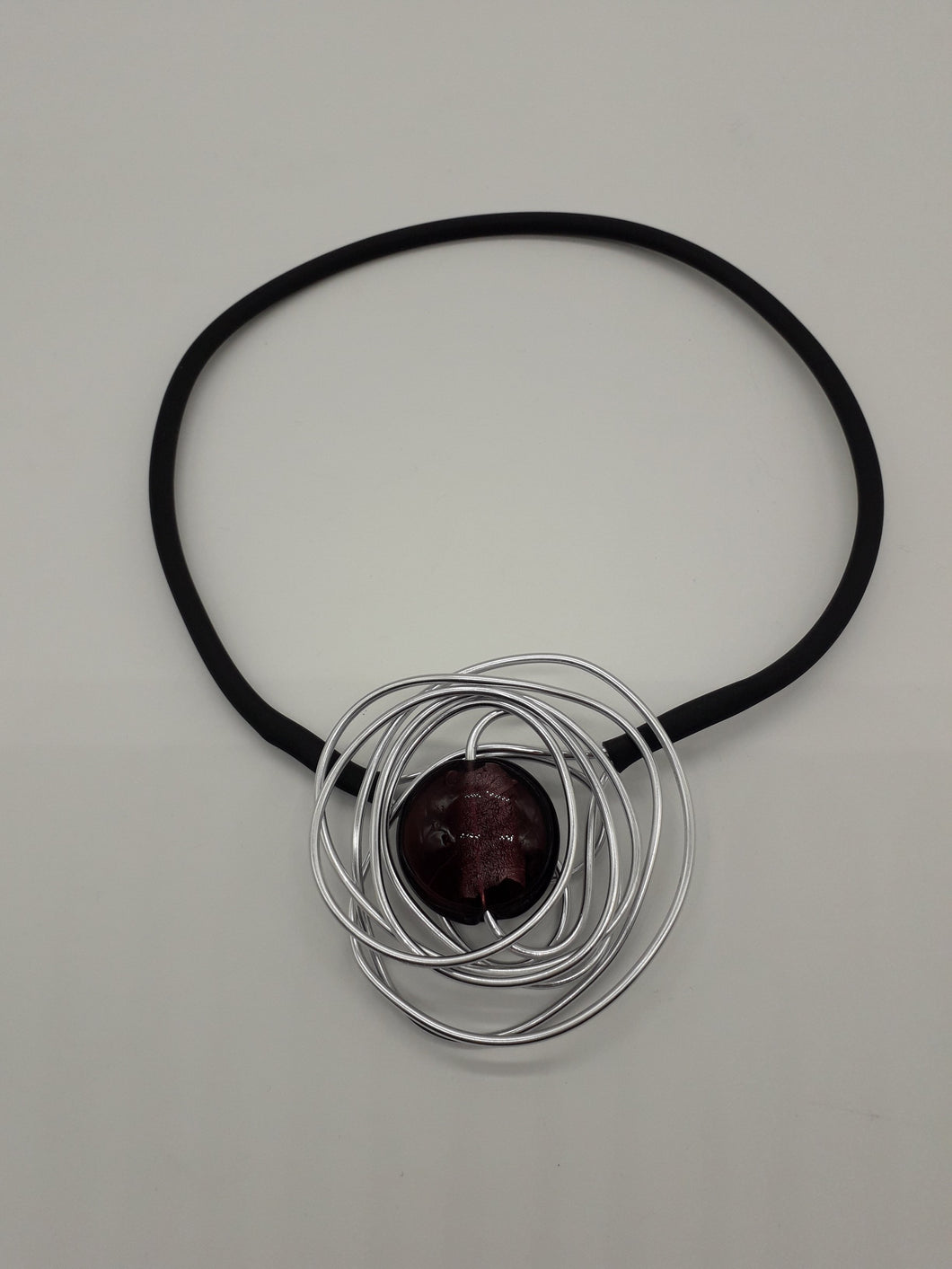Collana Le Modellabili - vetro viola melanzana - tra il dire e il fare