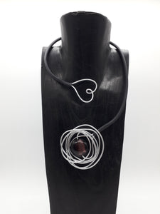 Collana Le Modellabili - vetro viola melanzana - tra il dire e il fare
