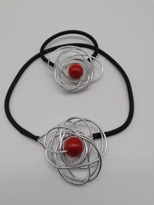 Collana Le Modellabili - perla rossa