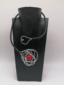 Collana Le Modellabili - perla rossa