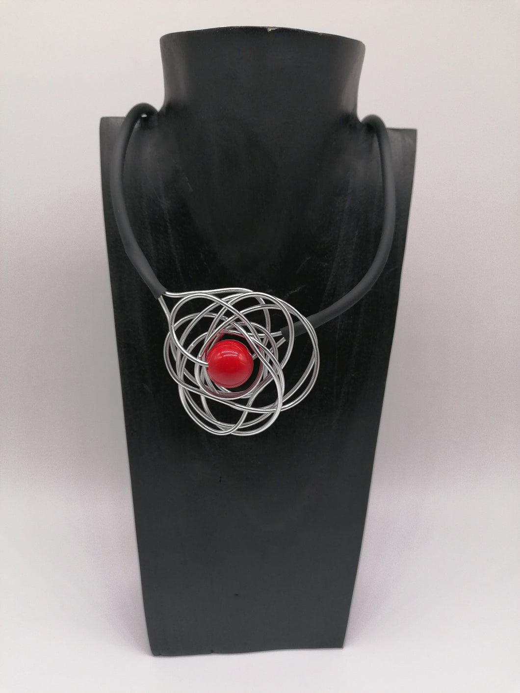 Collana Le Modellabili - perla rossa
