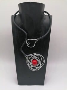 Collana Le Modellabili - perla rossa