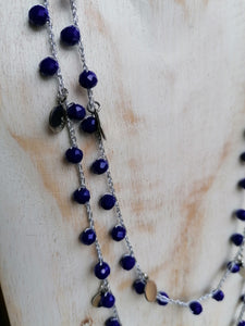 Collana "Le catenelle" - blu Cina - Large
