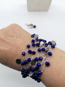 Collana "Le catenelle" - blu Cina - Large
