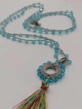 Carica l&#39;immagine nel visualizzatore di Gallery, Collana &quot;Le catenelle&quot; -azzurro - Medium
