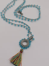 Carica l&#39;immagine nel visualizzatore di Gallery, Collana &quot;Le catenelle&quot; -azzurro - Medium
