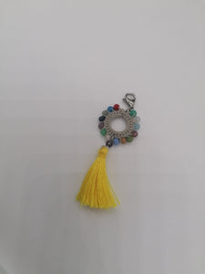 Collana "Le Catenelle" multicolore con nappina gialla