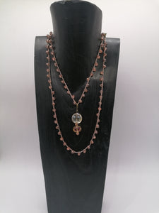 Collana "Le Catenelle" oro rosa e cristalli