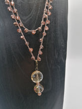 Carica l&#39;immagine nel visualizzatore di Gallery, Collana &quot;Le Catenelle&quot; oro rosa e cristalli
