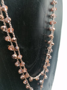 Collana "Le Catenelle" oro rosa e cristalli
