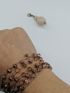 Collana "Le Catenelle" oro rosa e ceramica