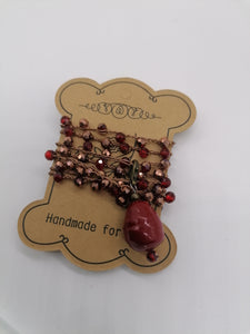 Collana "Le Catenelle con ciondolo in ceramica rosso