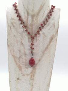 Collana "Le Catenelle con ciondolo in ceramica rosso