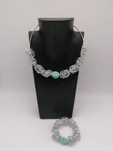 Carica l&#39;immagine nel visualizzatore di Gallery, bracciale Le Ingarbugliate con perla in ceramica celeste - tra il dire e il fare
